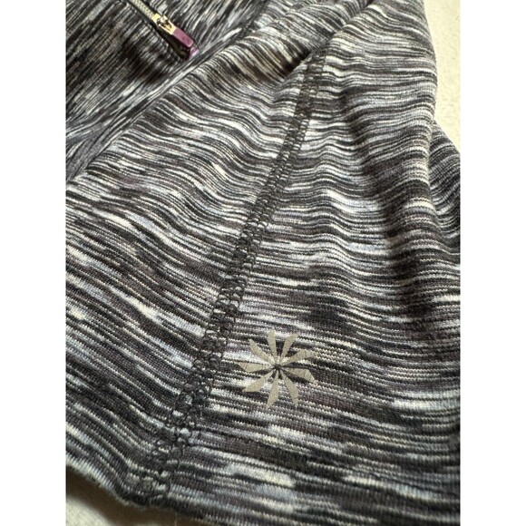 Athleta Top Womens Medium Grey Purple 1/4 Zip Long Sleeve Running Yoga Casual - Picture 5 of 10
